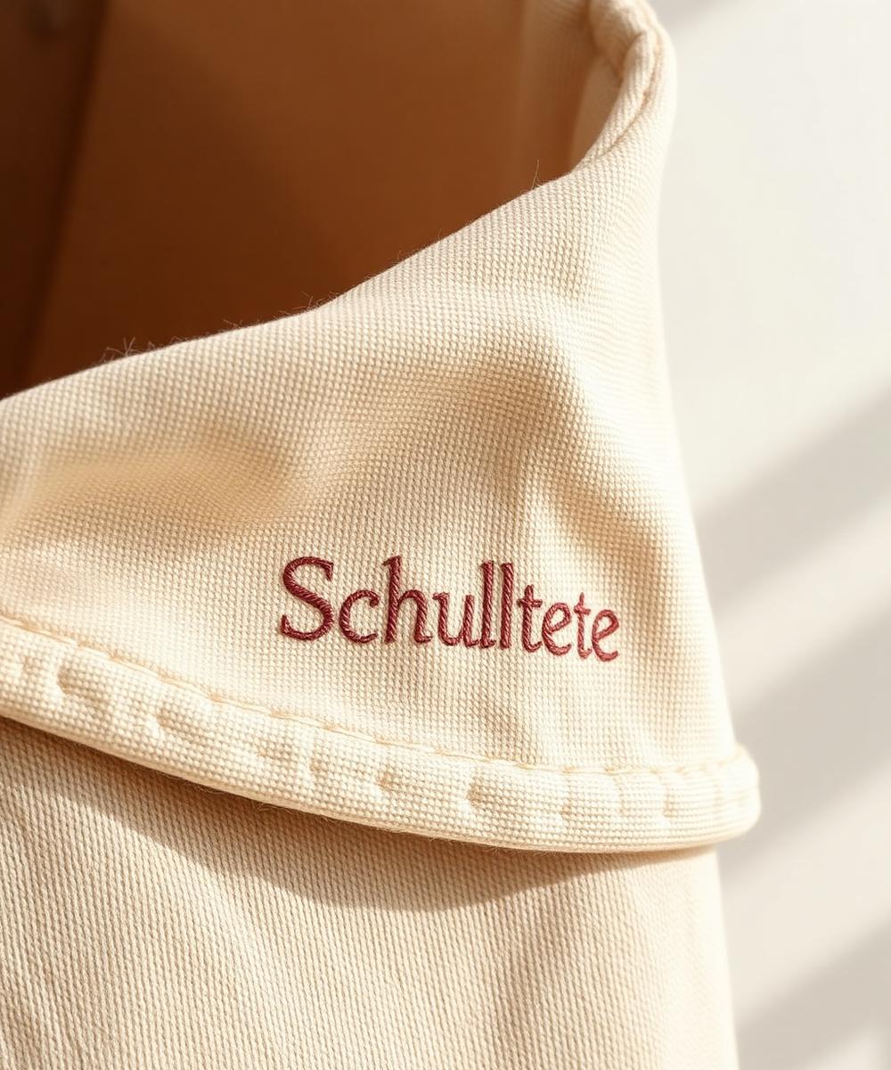 Nachhaltige Stoff-Schultüte mit Namensstickerei